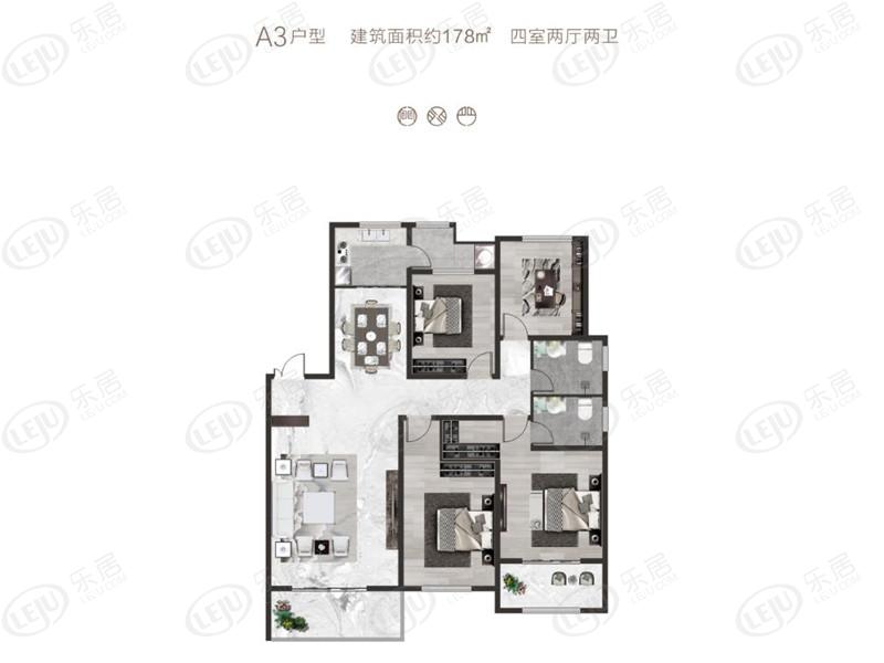 崛起·尚合府a3户型户型图