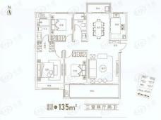 建业·公园里3室2厅2卫户型图