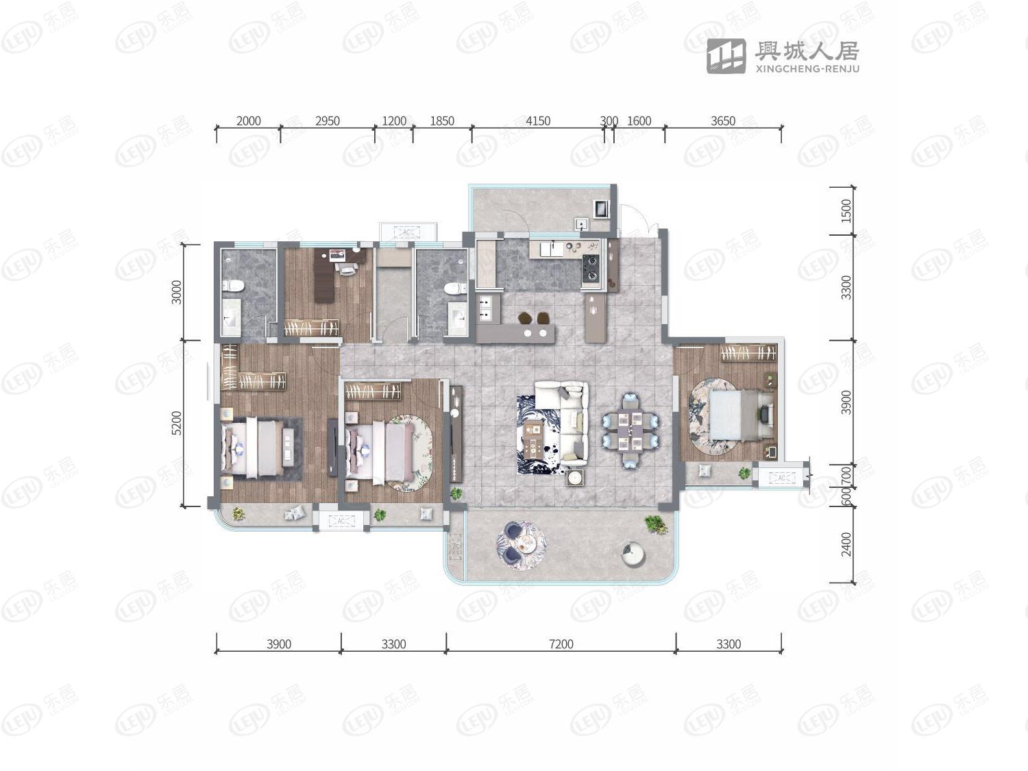 人居锦城峰荟b1户型图