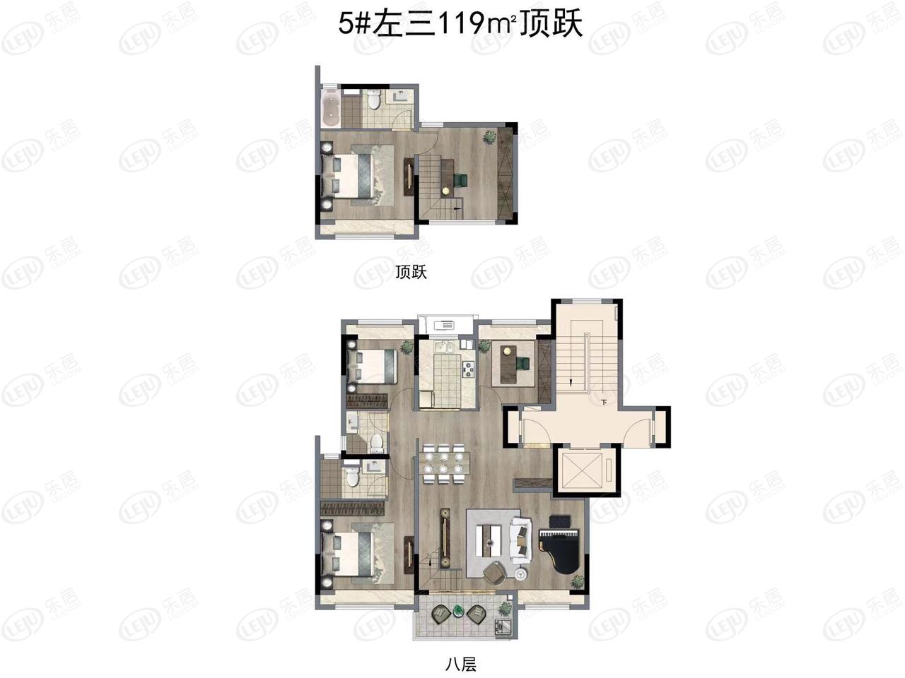阳光城文澜府顶跃户型户型图