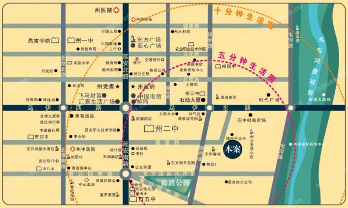 昌吉环宇凯旋镇位置交通图
