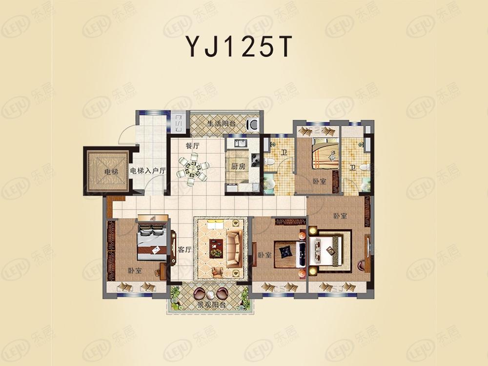 碧桂园北岸世家yj125t户型户型图