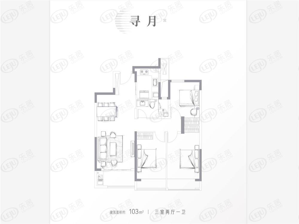 绿城明月滨河4室2厅2卫户型图 - 郑州乐居