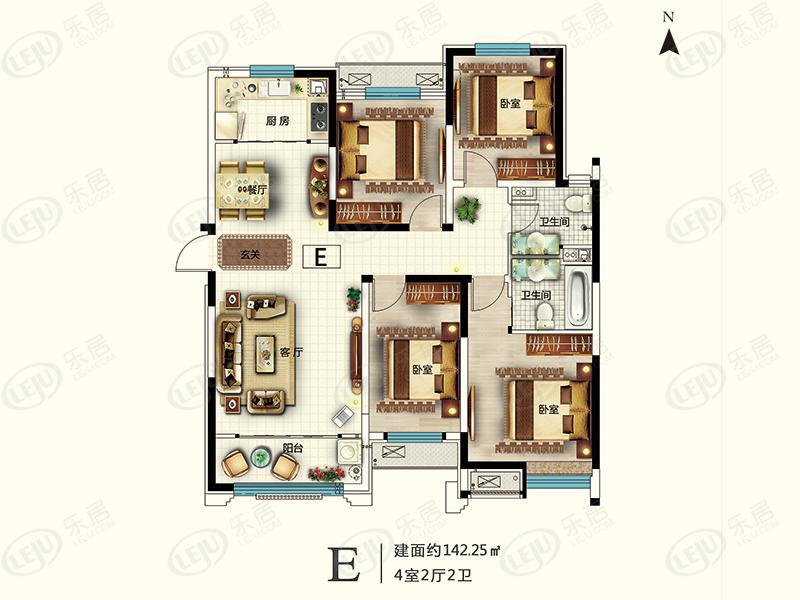 华远中国府e户型户型图
