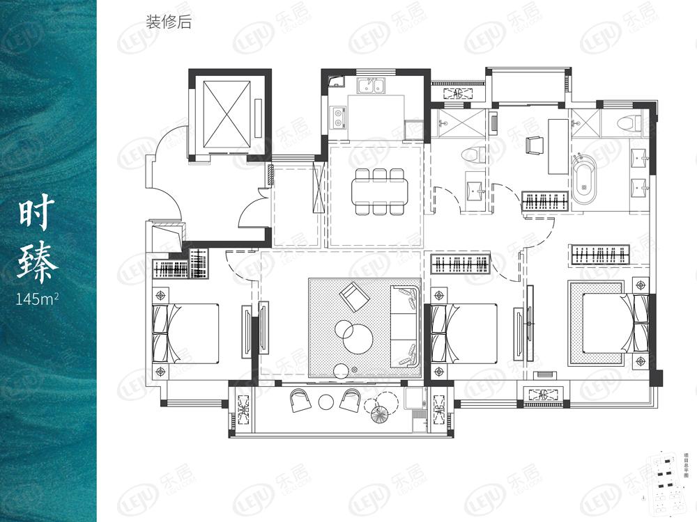 世茂福晟云樾东升4室2厅2卫户型图 - 福州乐居