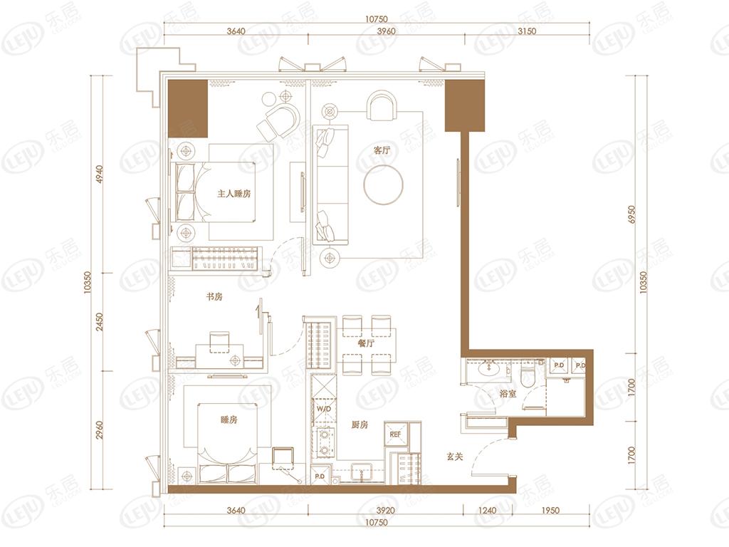 俊发逸天峰a户型户型图