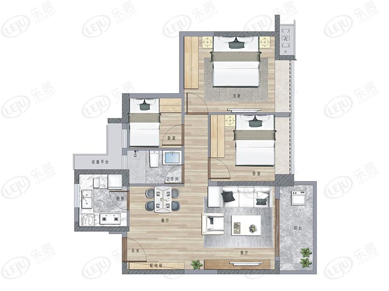 深业鹤塘岭花园住宅01户型图