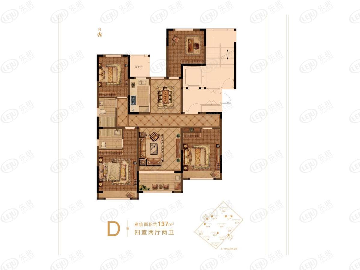 荣盛首府d户型户型图