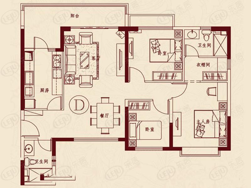 恒大名都7号楼01户户型图