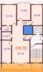 文府嘉园三房一厅二卫-105.19平方米(使用面积)-19套户型图