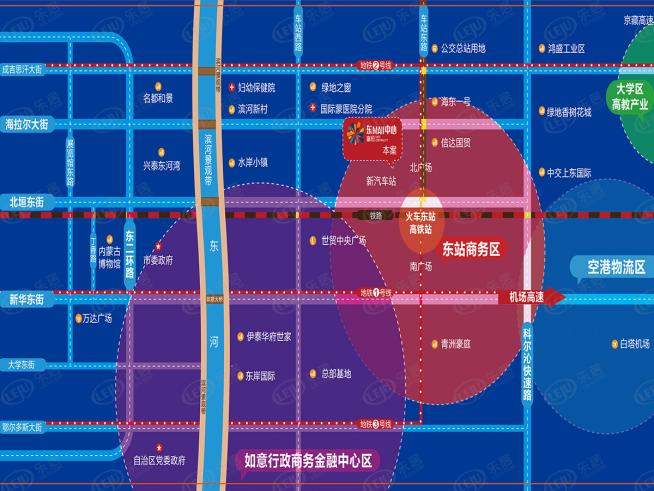 富恒东MALL中心位置交通图