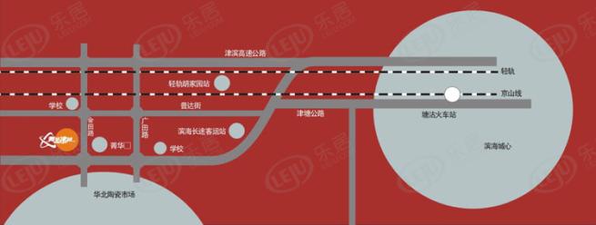 菁华津城位置交通图