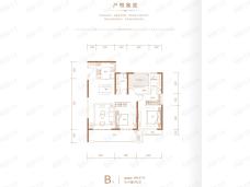 建业·通和府住宅B户型户型图