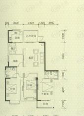 罗马景福城三室两厅两卫户型图