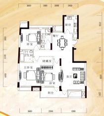 昆仑·红苹果房型: 三房;  面积段: 102 －131 平方米;户型图