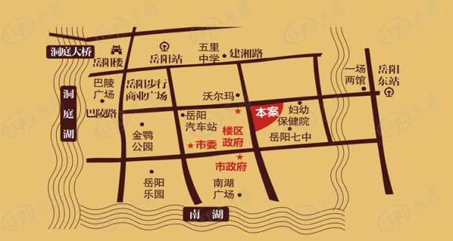 中建岳阳中心位置交通图