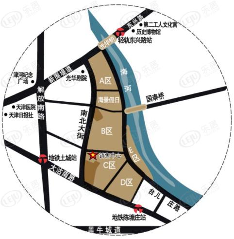 天津湾海景雅苑位置交通图