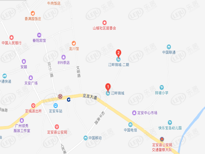 江畔锦城位置交通图