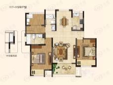 中环国际公寓117-119平户型户型图