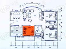 碧云东方公寓房型: 三房;  面积段: 141.22 －150.26 平方米;
户型图