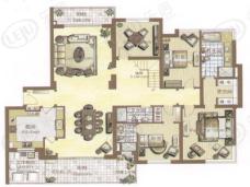 仁恒河滨城二期房型: 叠加复式;  面积段: 490 －580 平方米;
户型图