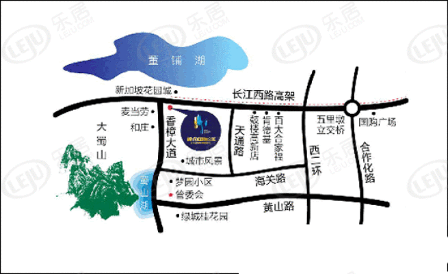 峰尚国际公寓位置交通图