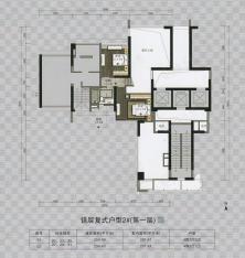 珠江颐德公馆254.49平米错层复式户型2#21、23、25、27、29、31层（第一层）户型图