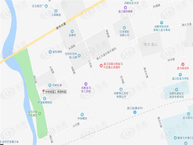中铁城颐湖题院位置交通图