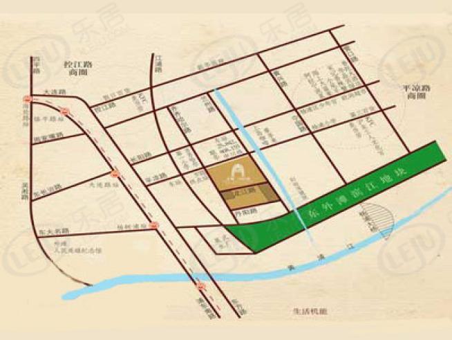圣骊河滨苑位置交通图