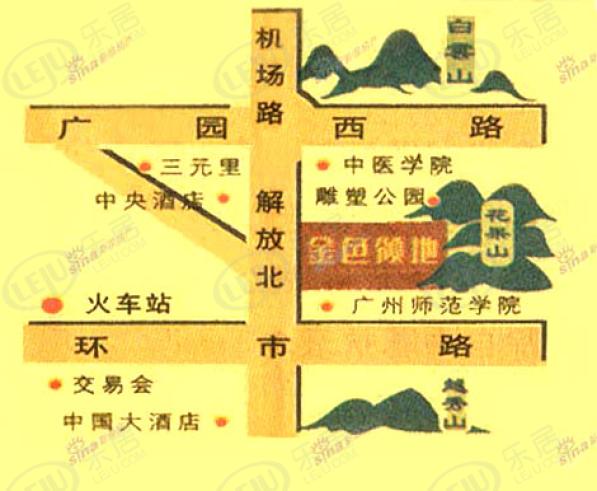 金桂园（金色领地）位置交通图