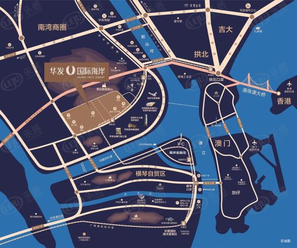 华发国际海岸位置交通图
