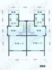 朗庭房型: 双联别墅;  面积段: 201 －236 平方米;
户型图